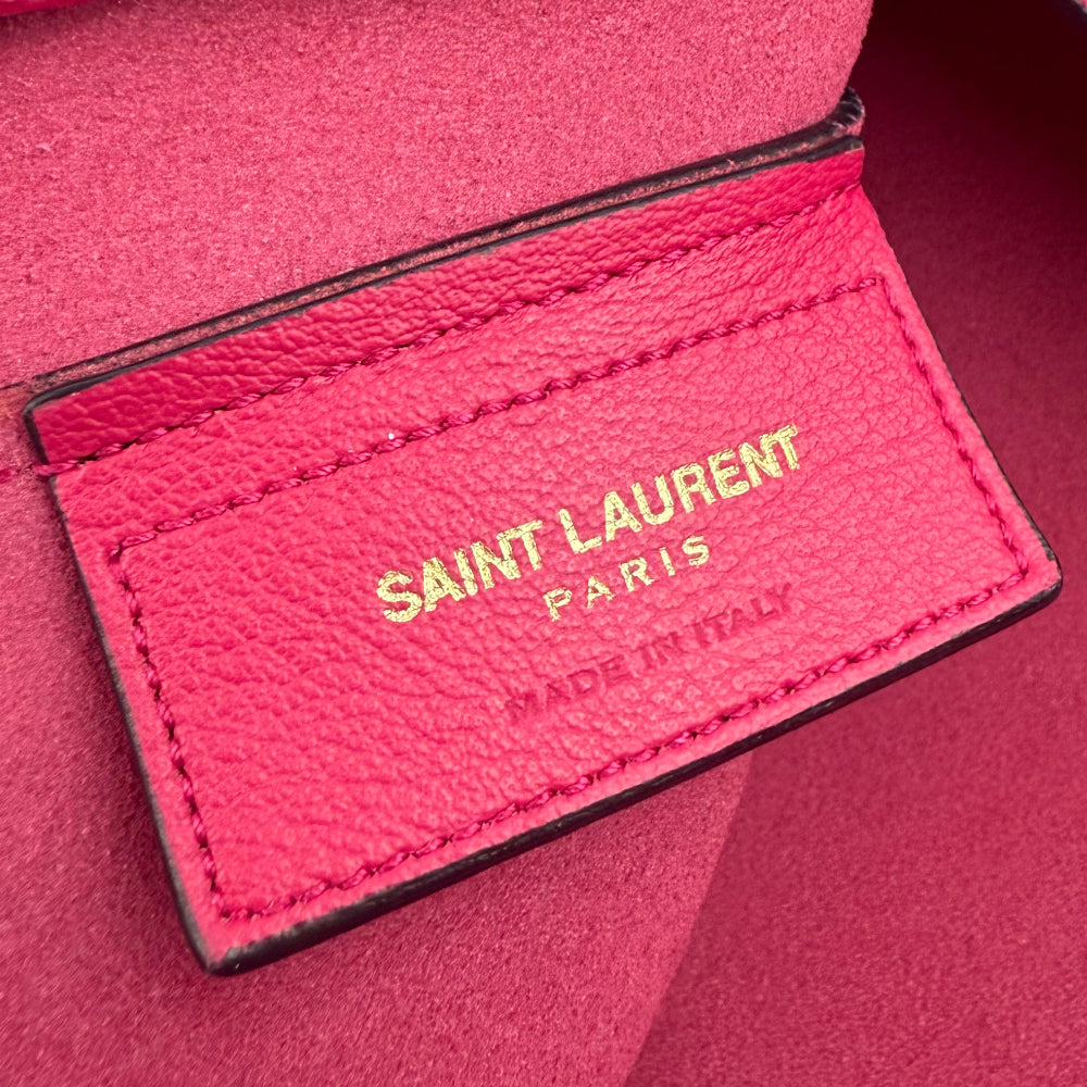 YSL SAINT LAURENT Tote Bag Shopper With Pouch in Pink LHQ980