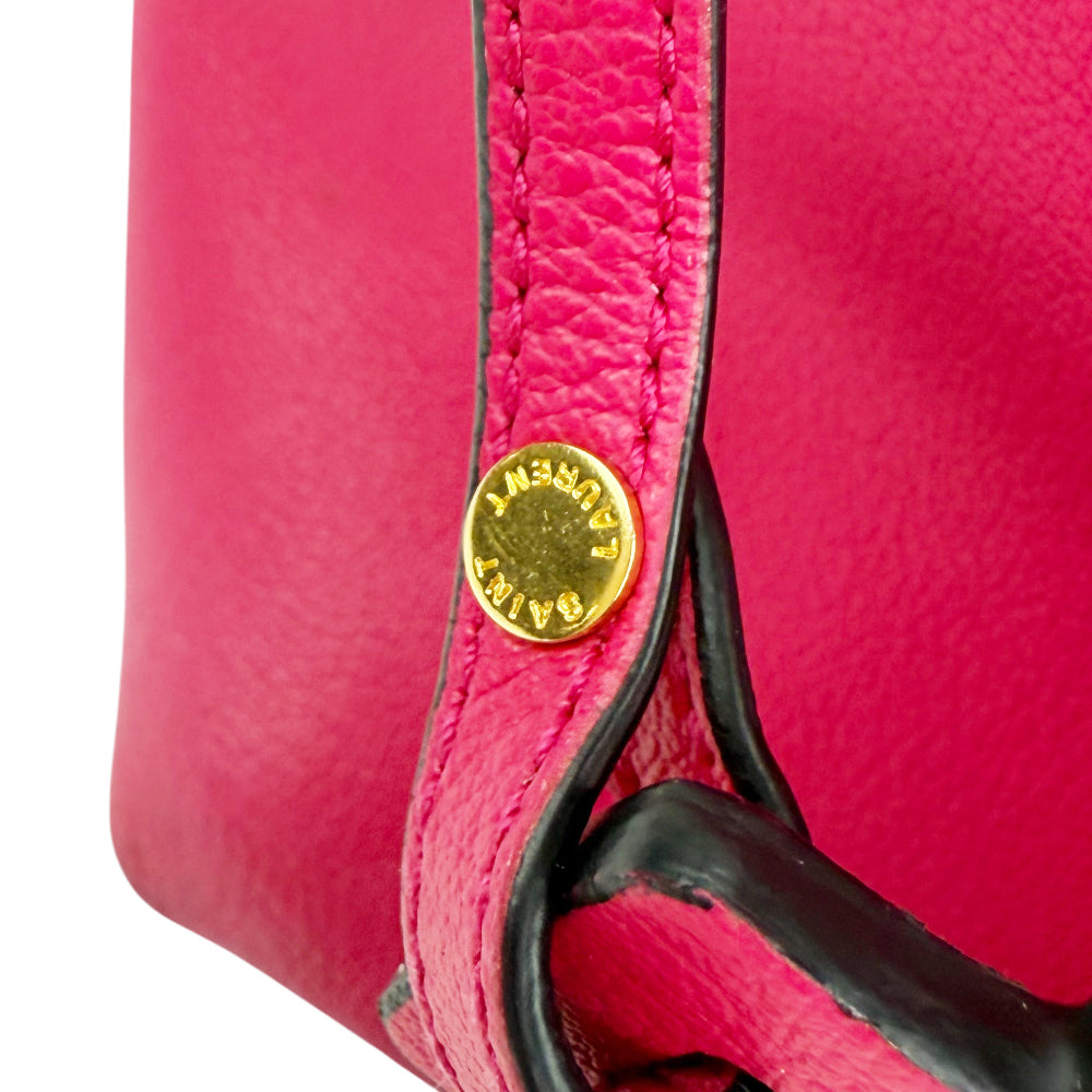 YSL SAINT LAURENT Tote Bag Shopper With Pouch in Pink LHQ980