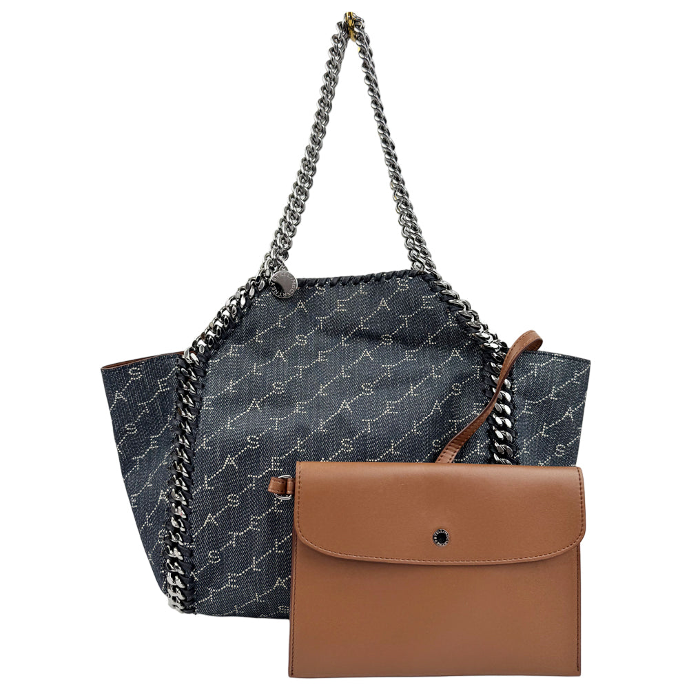 STELLA McCARTNEY Fallabella 2 Way Blue Denim Shoulder Bag LHQ982