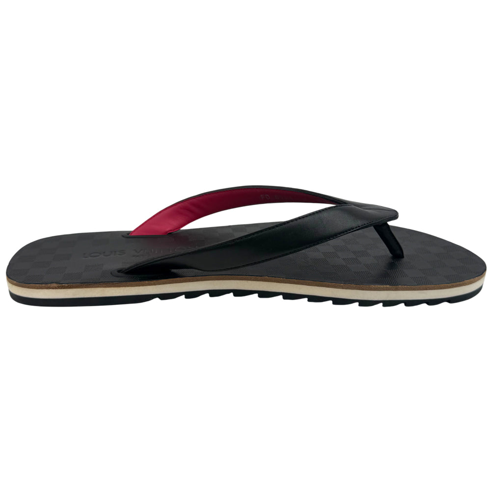 LOUIS VUITTON Damier Graphite Mens Sandals Flip Flops LHQ986
