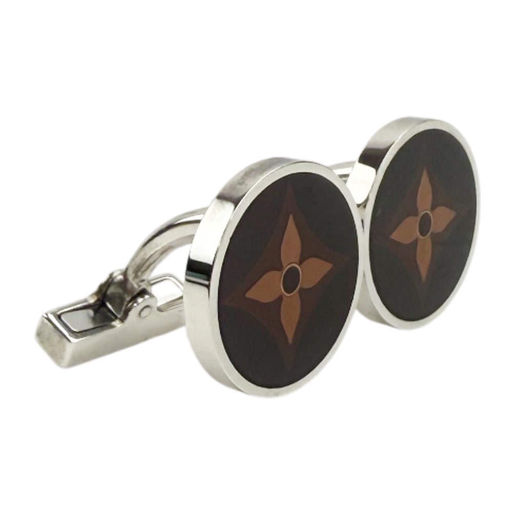 LOUIS VUITTON Bouton de Manchette Fleur Cufflinks LHQ990