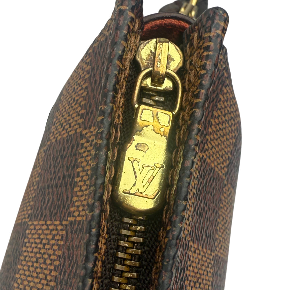 LOUIS VUITTON Trousse Mini Pochette Damier Ebene Bag LHQ991