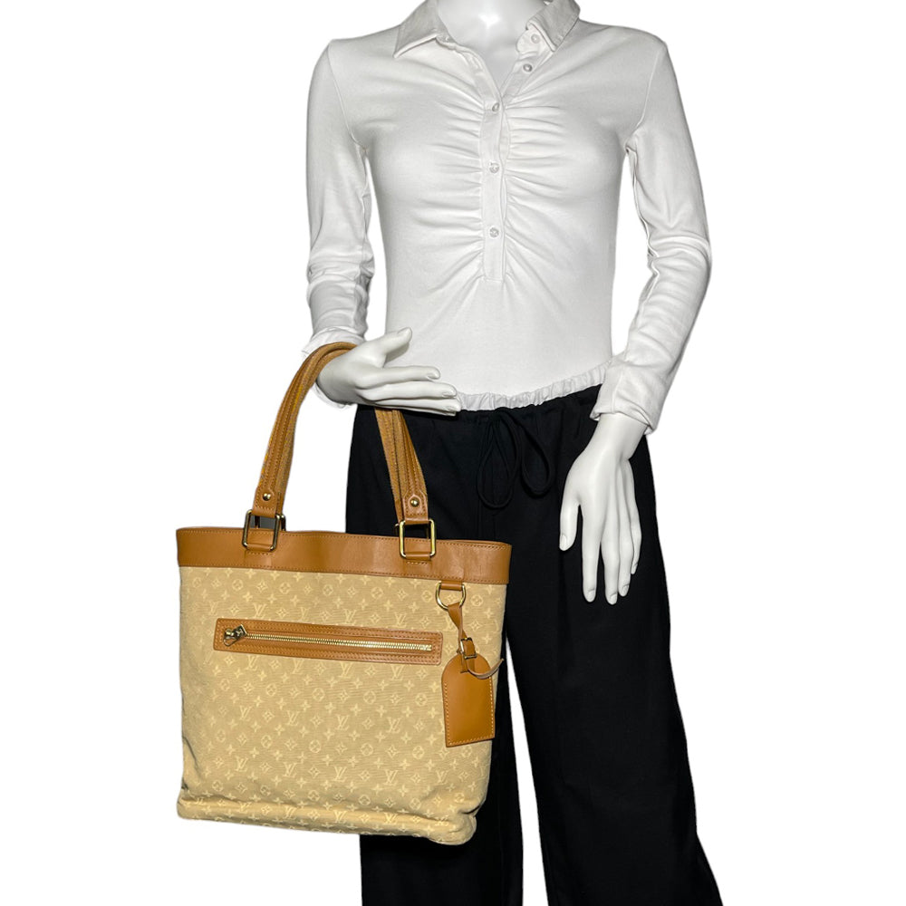 LOUIS VUITTON Lucille GM Borsa beige con monogramma LHQ86