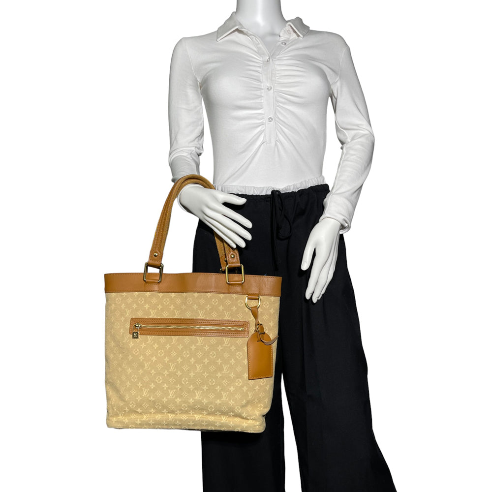 LOUIS VUITTON Lucille GM Borsa beige con monogramma LHQ86