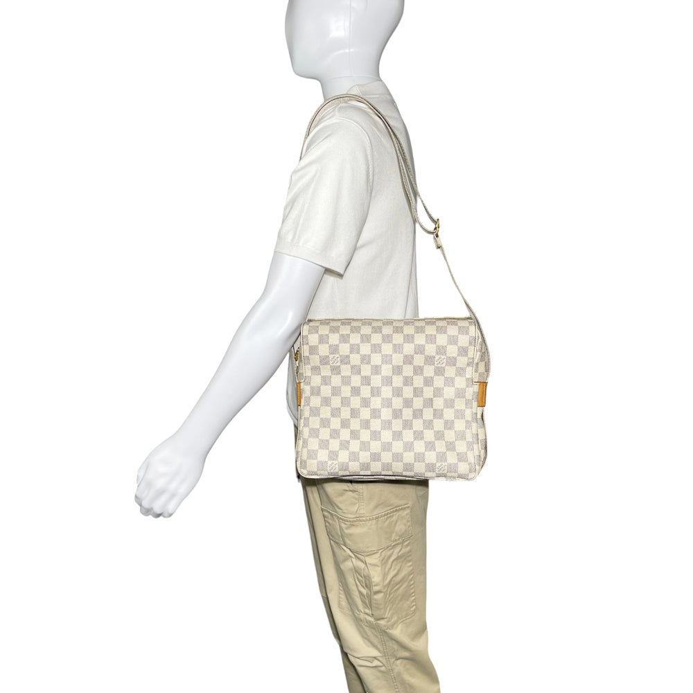 LOUIS VUITTON Damier Azur Naviglio Borsa a tracolla LHQ34