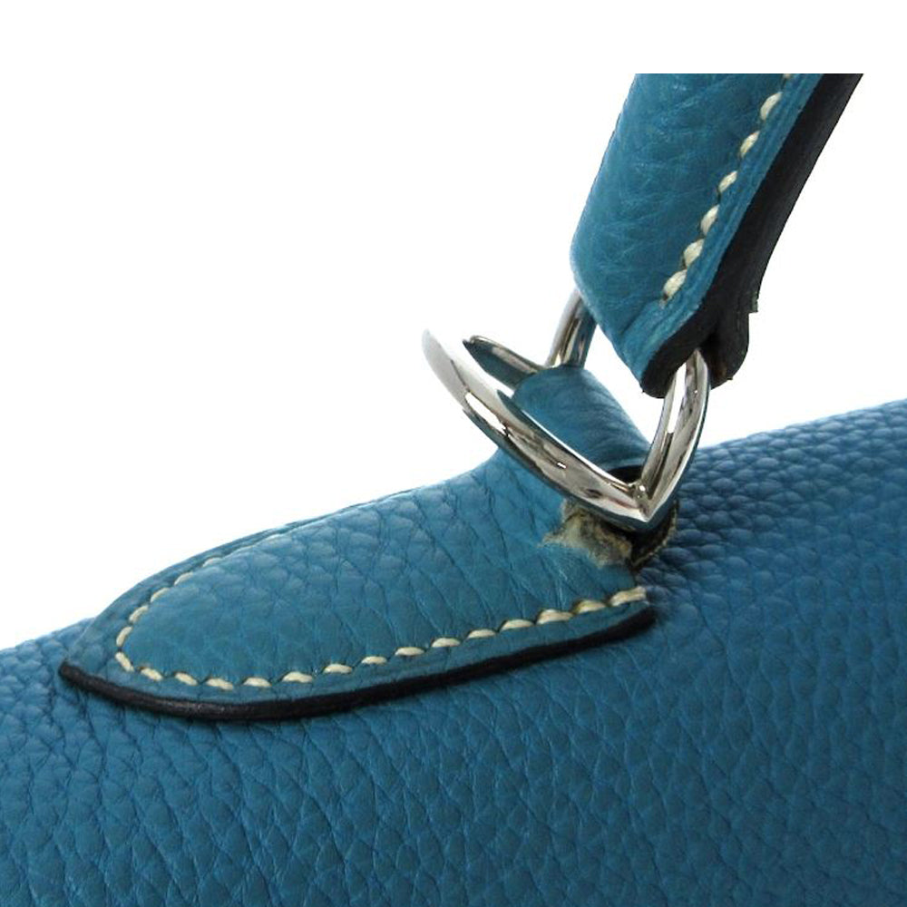 HERMES Bolso Kelly 32 Azul Jean Togo RES03