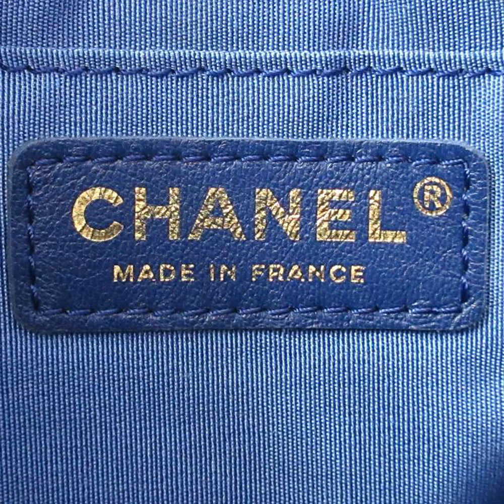 CHANEL Matelasse Shoulder Bag Blue Denim Women's RES21