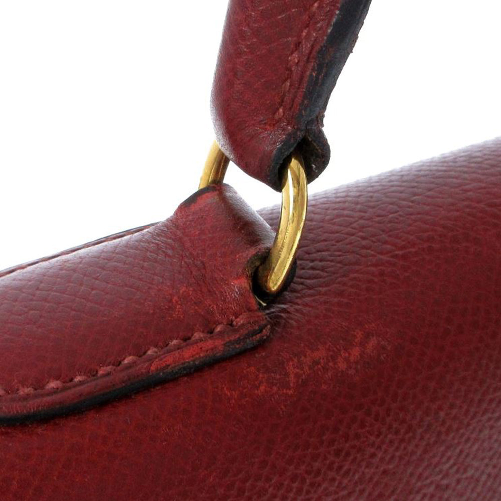 HERMES Kelly 32 Handtasche rouge ash Veau Graine Couchevel RES29