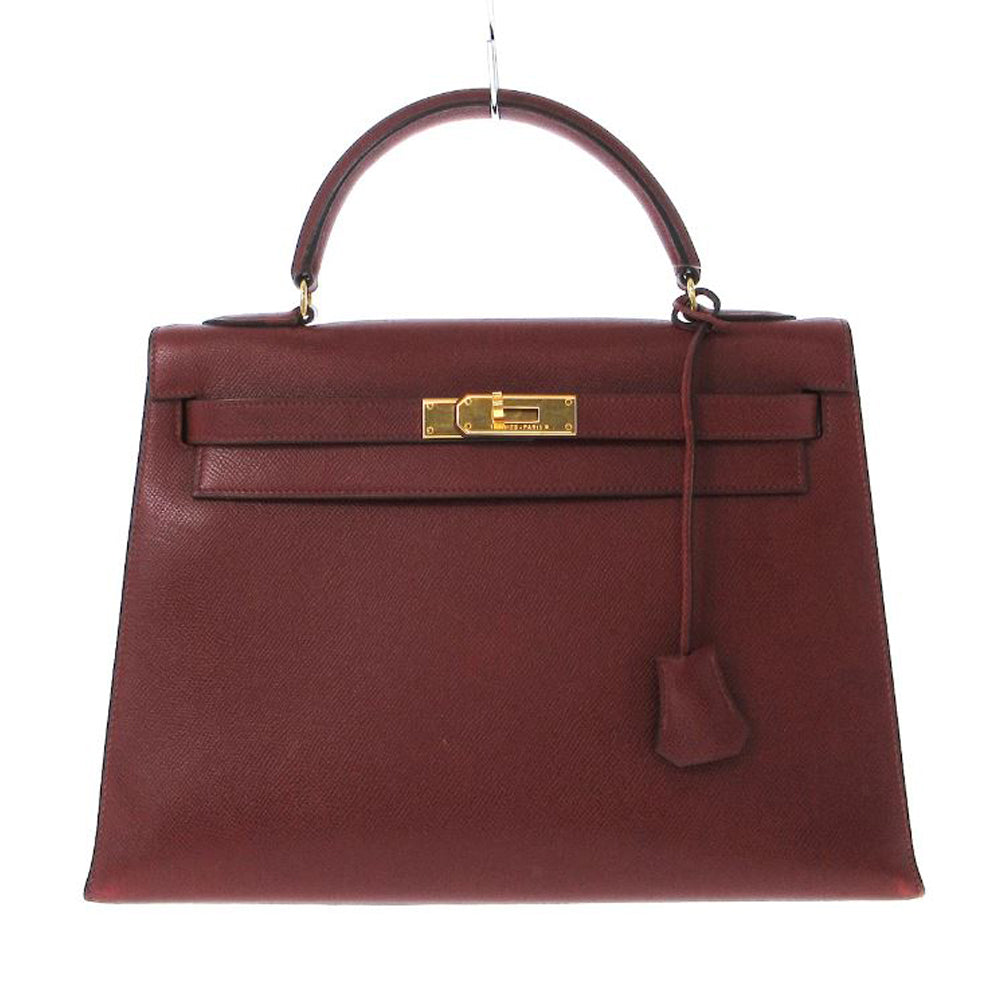 HERMES Kelly 32 Sac rouge ash Veau Graine Couchevel RES29