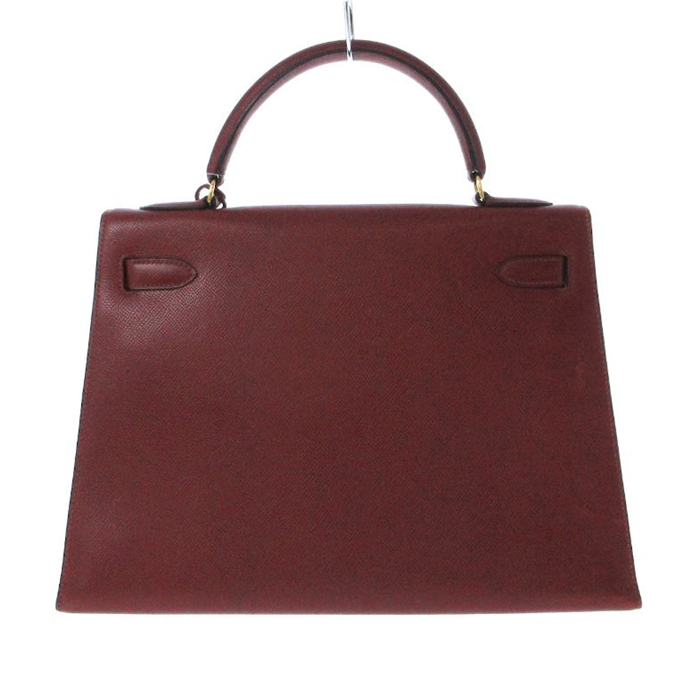 HERMES Kelly 32 Borsa rouge ash Veau Graine Couchevel RES29