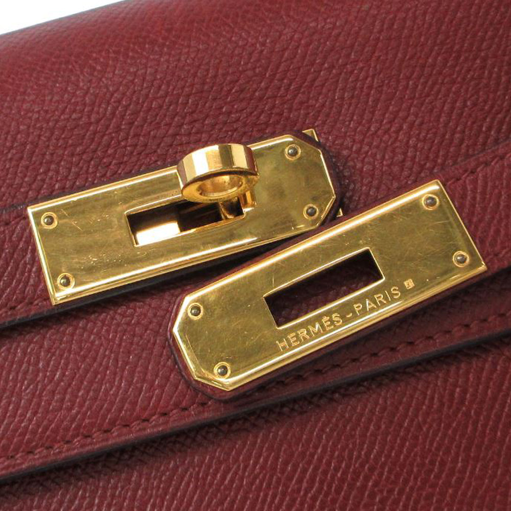 HERMES Kelly 32 Handtasche rouge ash Veau Graine Couchevel RES29