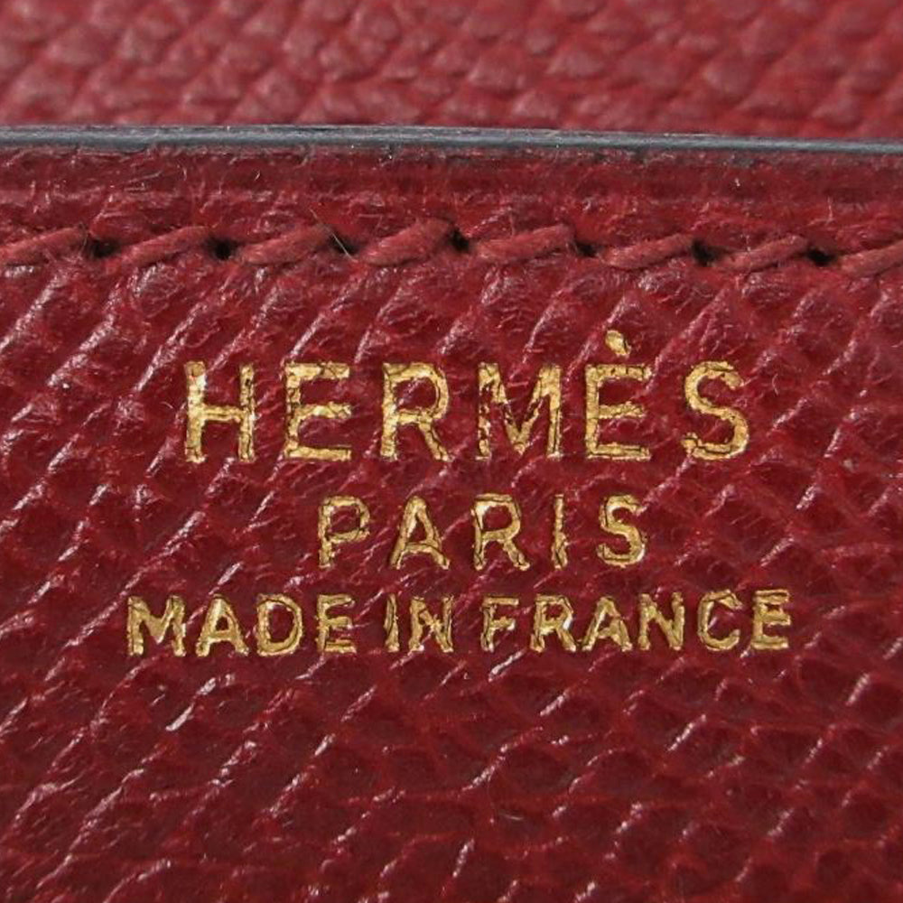 HERMES Kelly 32 Bolso rouge ash Veau Graine Couchevel RES29