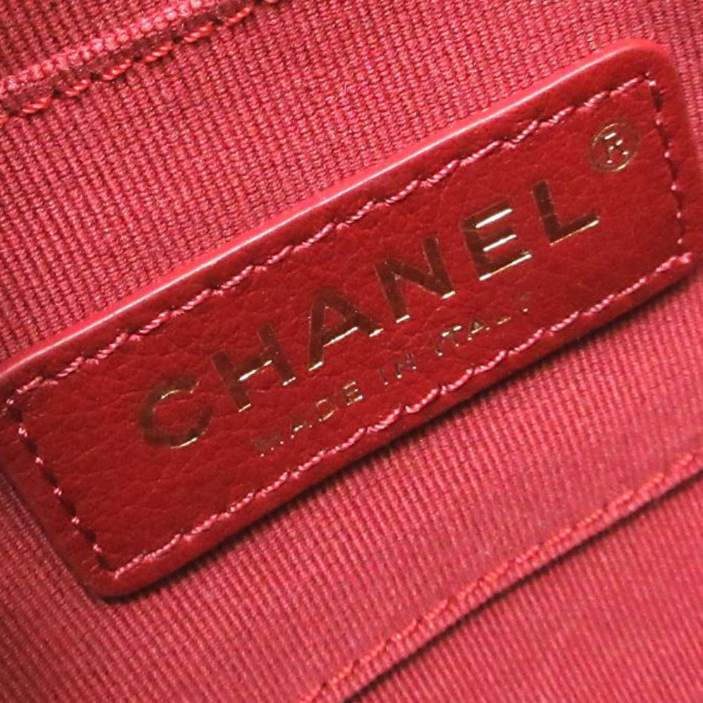 CHANEL Mini Matelasse Piccola Patta Borsa a tracolla Bordeaux Caviale Pelle Donna RES37