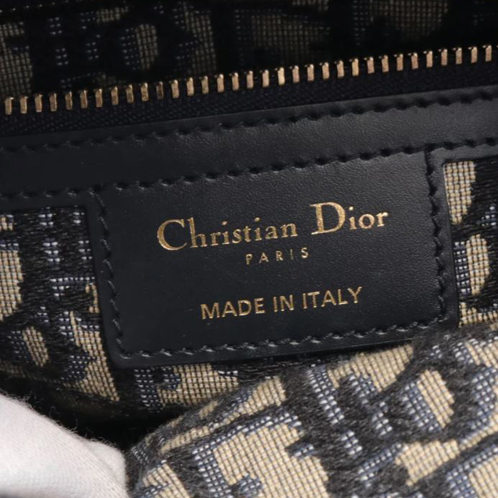 CHRISTIAN DIOR Lady Dior Bolso de mano mediano de mimbre y jacquard oblicuo Dior RES39