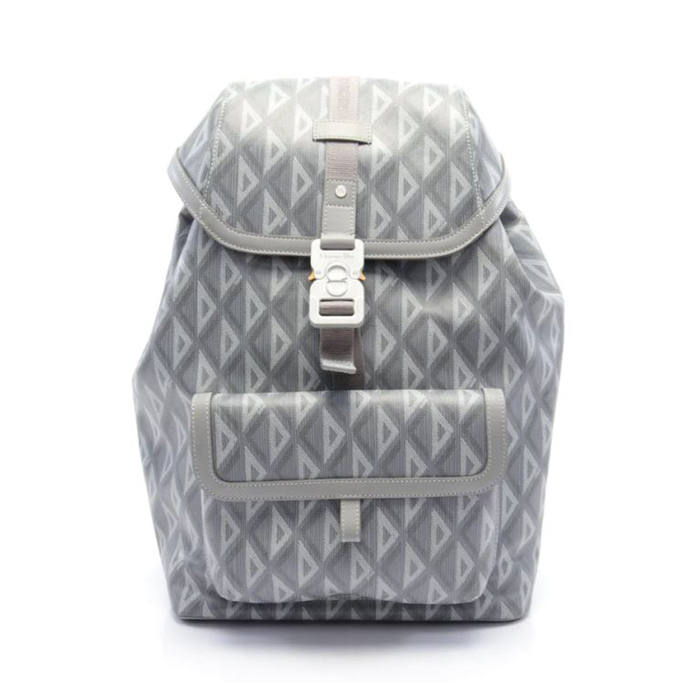 CHRISTIAN DIOR Hit The Road Backpack Rucksack PVC Leather Grey RES41