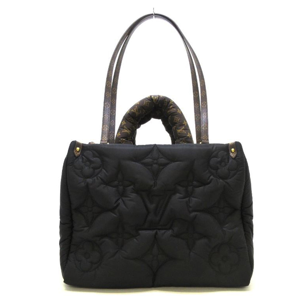 LOUIS VUITTON On-the-go MM LV Pillow Tote Bag Noir Recycled Nylon RES44