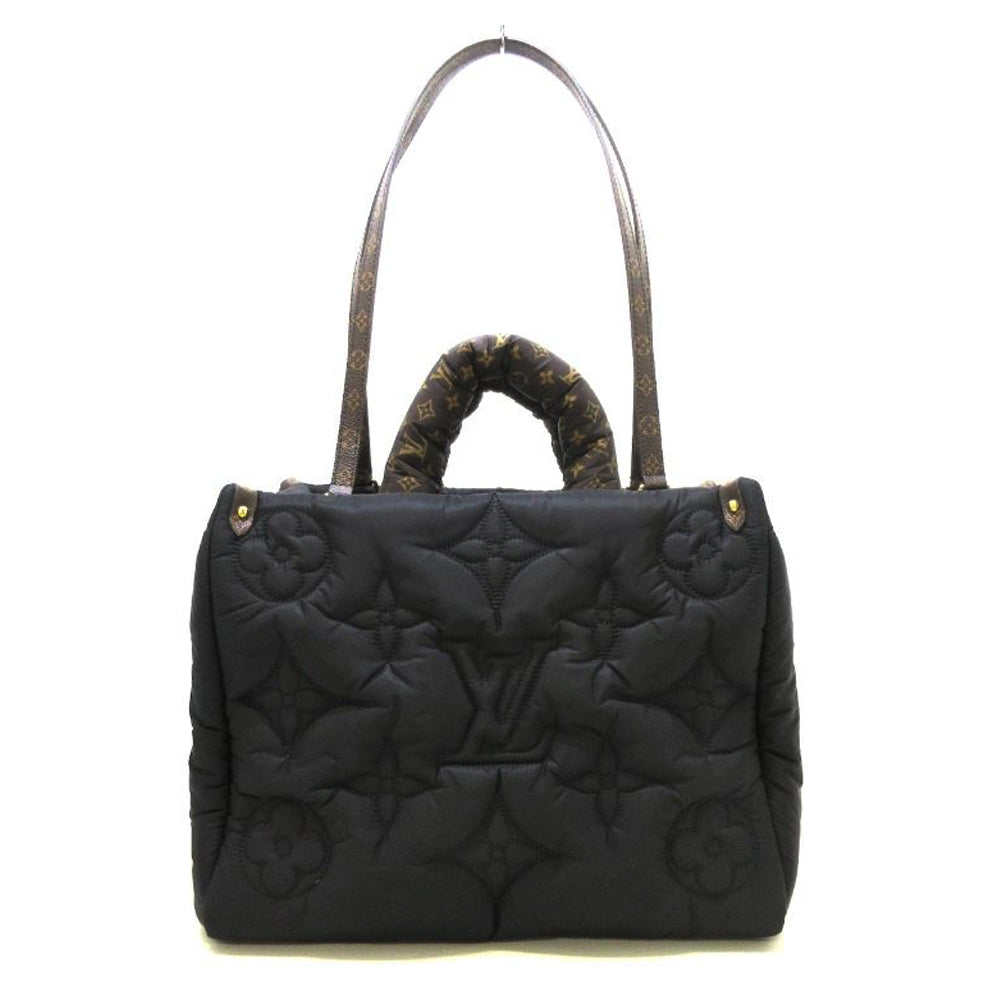 LOUIS VUITTON On-the-go MM LV Pillow Tote Bag Noir Nylon recyclé RES44