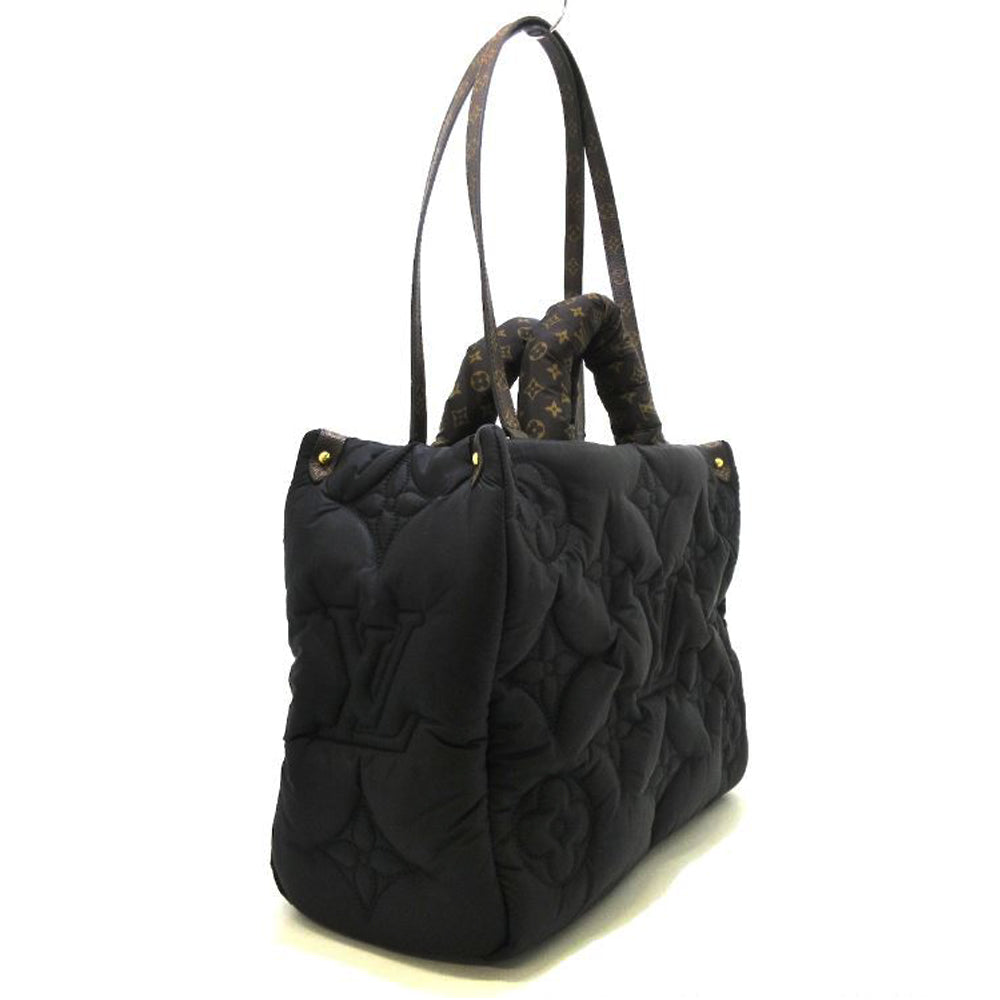 LOUIS VUITTON On-the-go MM LV Pillow Tote Bag Noir Recycled Nylon RES44