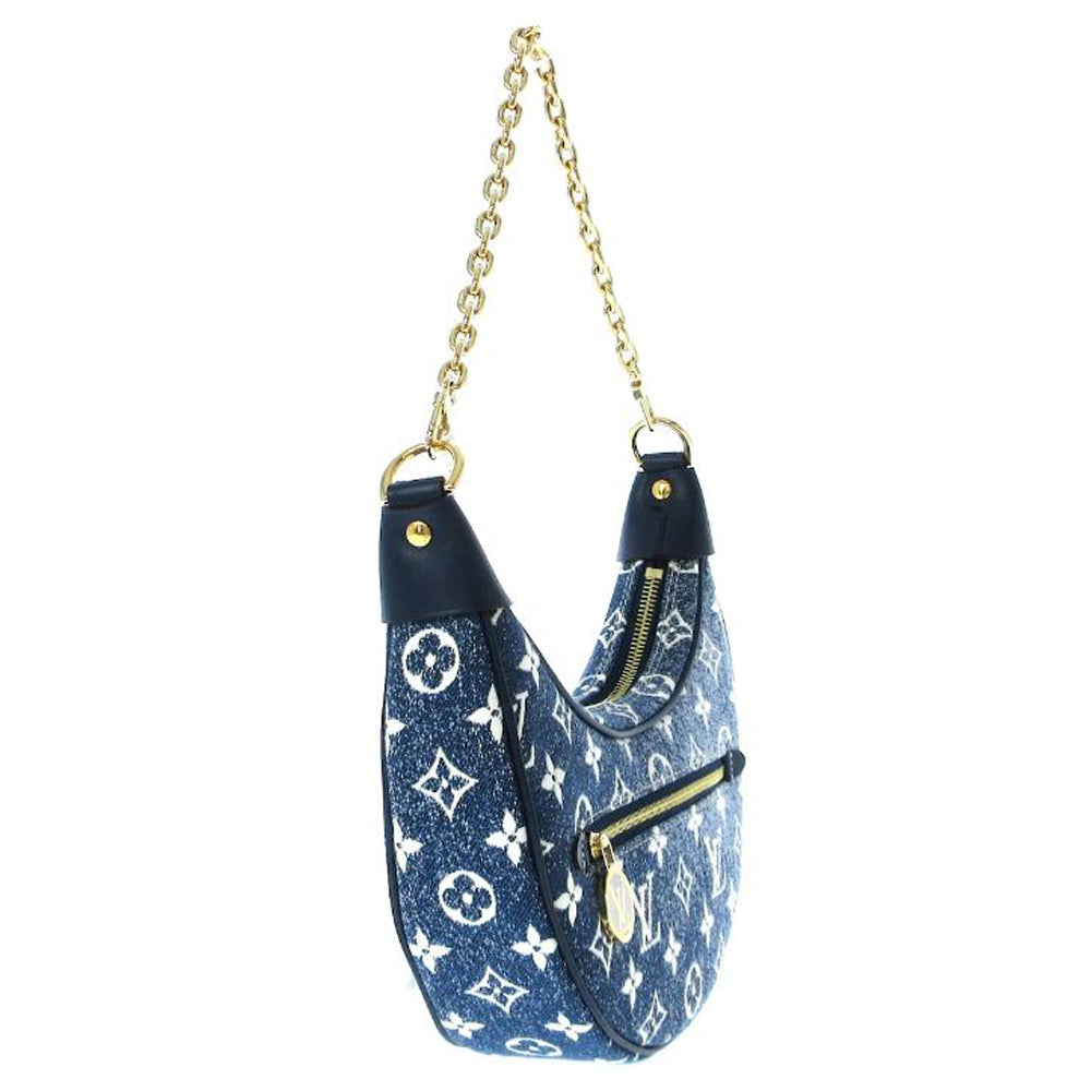 LOUIS VUITTON Loop Monogram Jacquard Denim Shoulder Bag Women's RES49