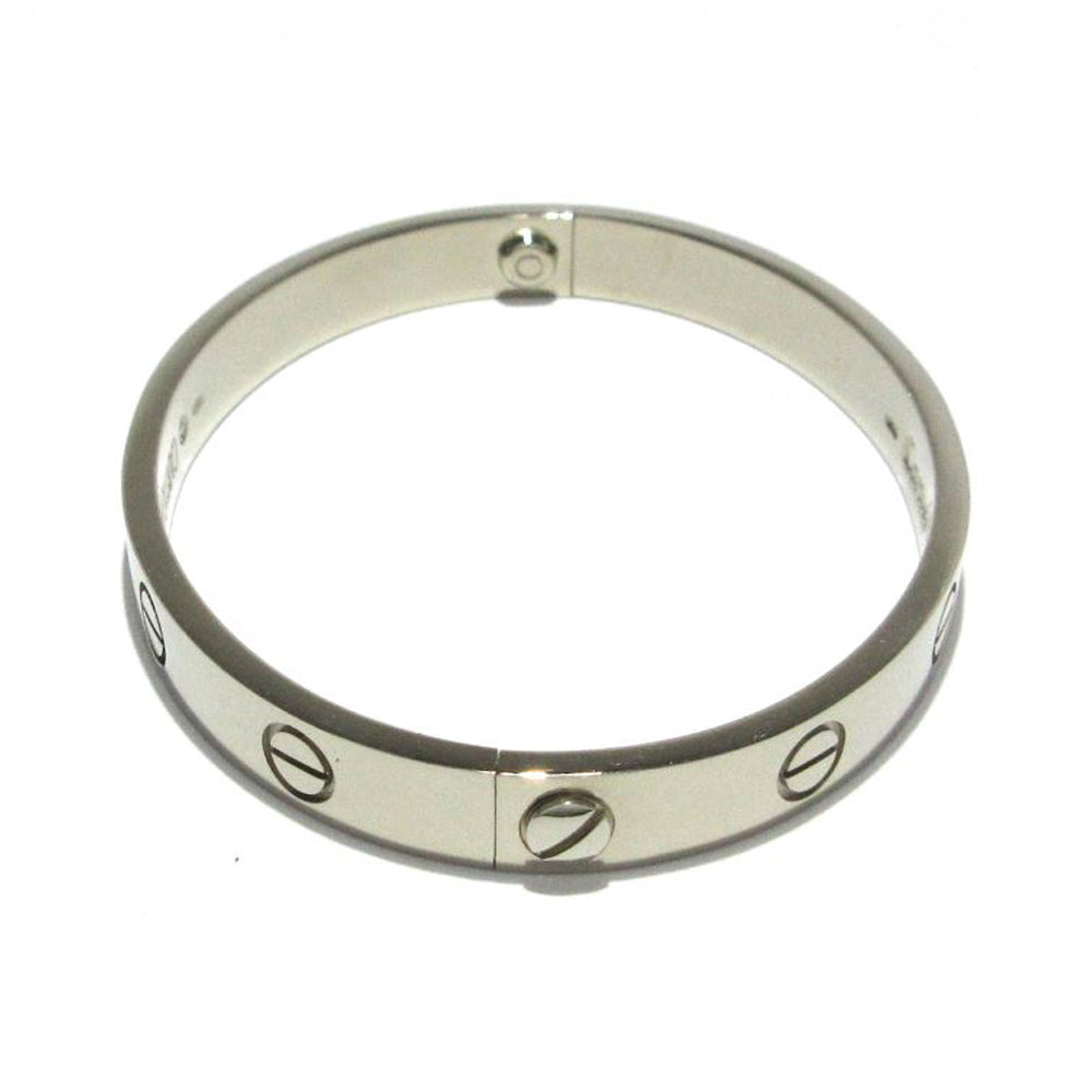 CARTIER Love Bracelet Bangle 18K White Gold RES56