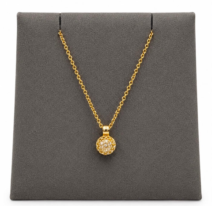 CHRISTIAN DIOR Gold Rhinestone Necklace LHQ2130