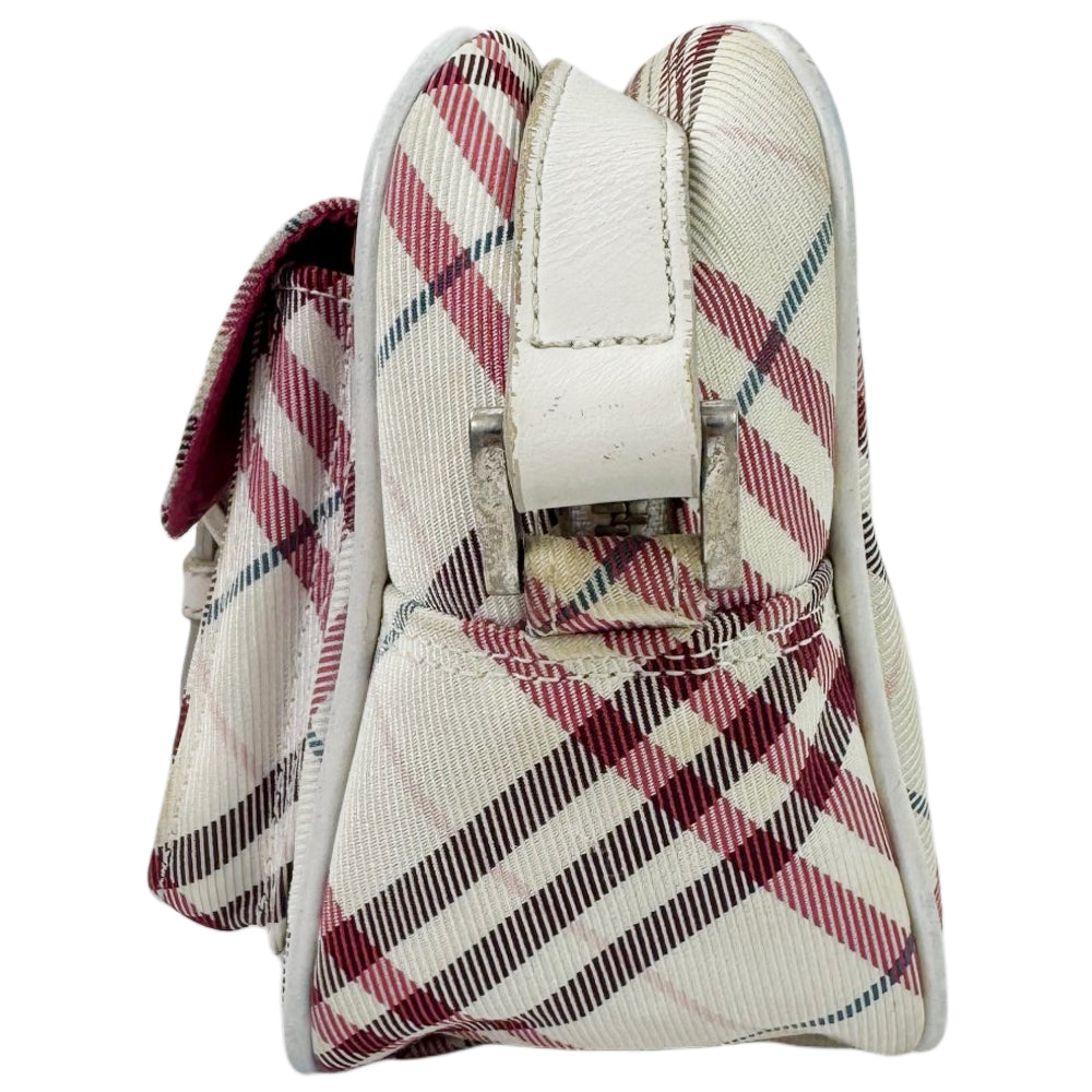 BURBERRY Blue Label White Nova Check Shoulder Crossbody Bag LHQ2059