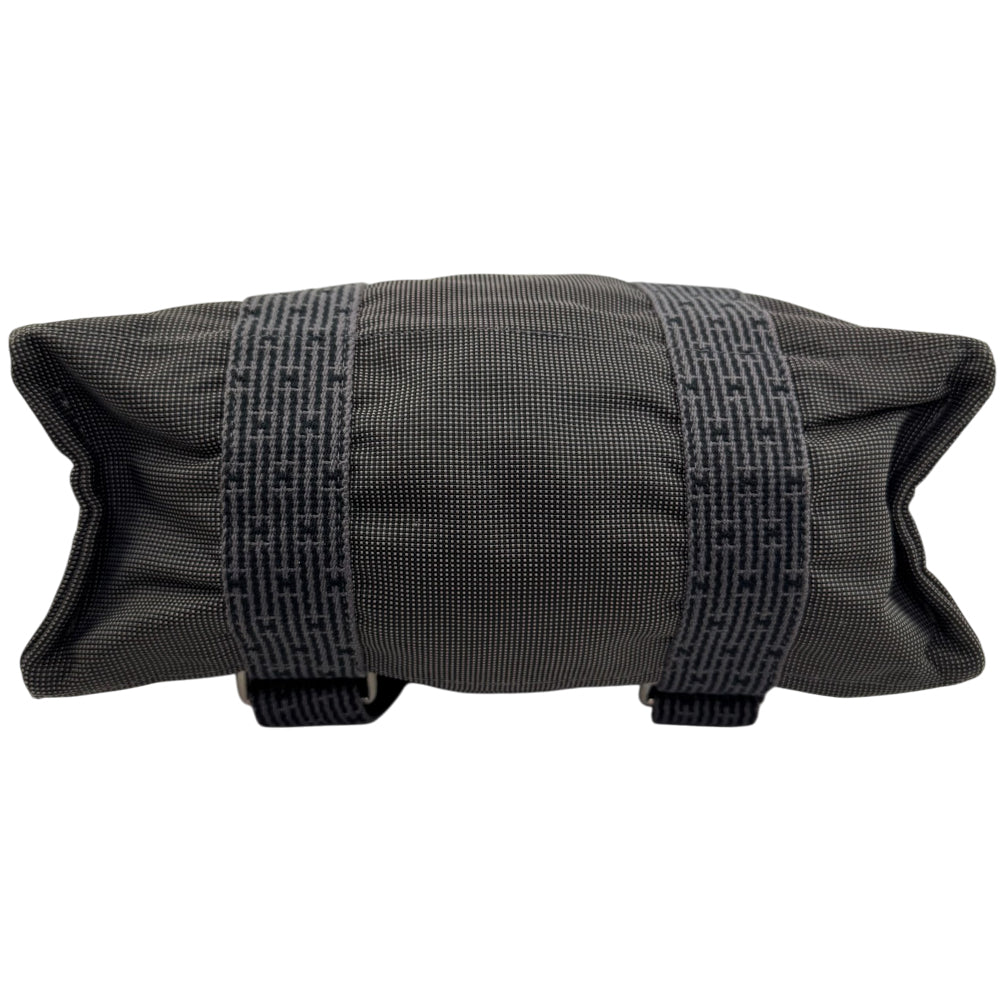 HERMES Herline Grey/Black Canvas Backpack LHQ2061