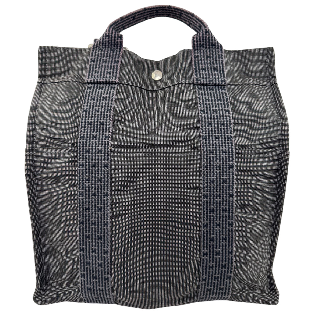 HERMES Herline Grey/Black Canvas Backpack LHQ2061