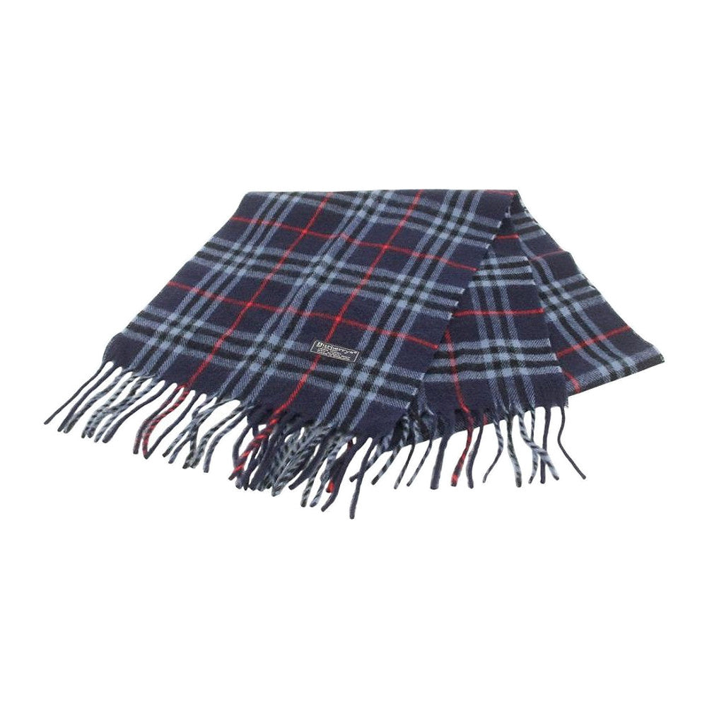 BURBERRY Blue Nova Check Wool Scarf LHQ2360