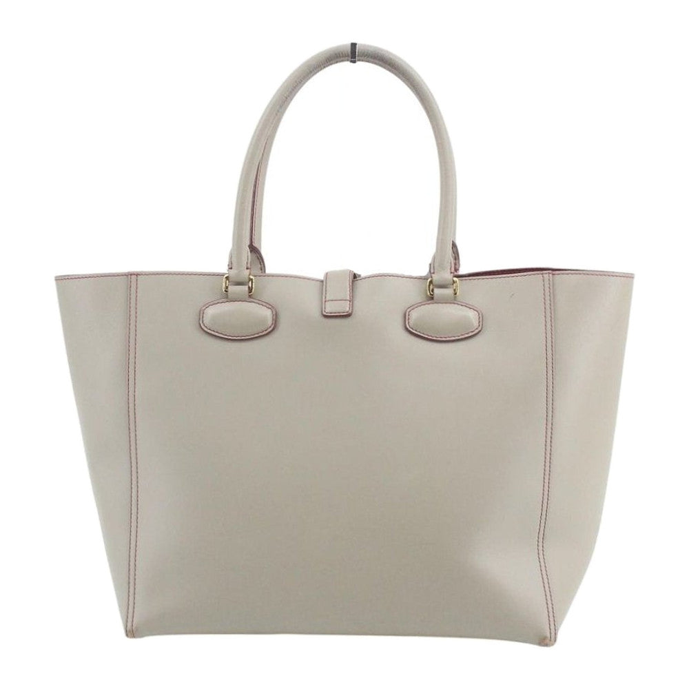 LOEWE Grey Leather Leo Anagram Tote Bag LHQ2364
