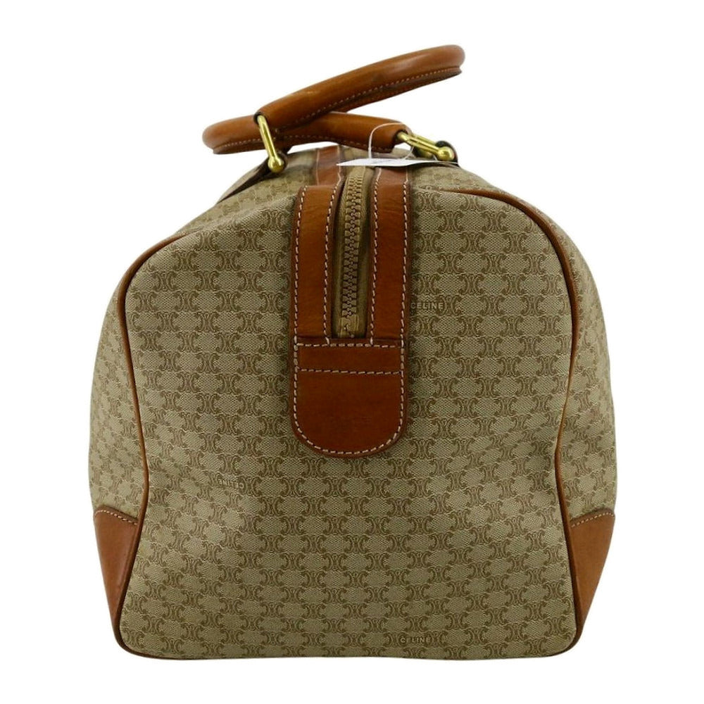 CELINE Light Brown Macadam Boston/Travel Bag LHQ2375