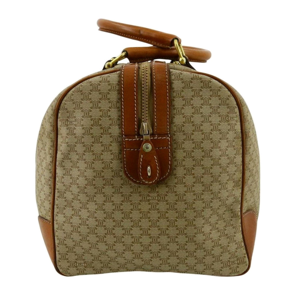 CELINE Light Brown Macadam Boston/Travel Bag LHQ2375