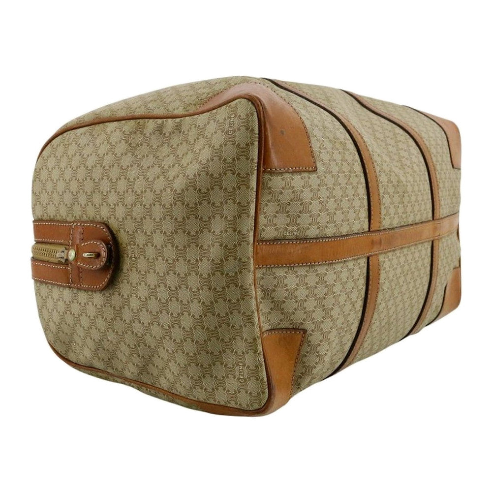 CELINE Light Brown Macadam Boston/Travel Bag LHQ2375