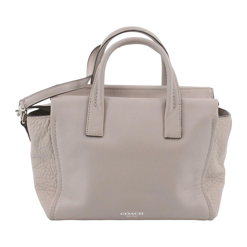 COACH Bleeker Mini Grey Leather Riley Carryall Tote Shoulder Bag LHQ2390
