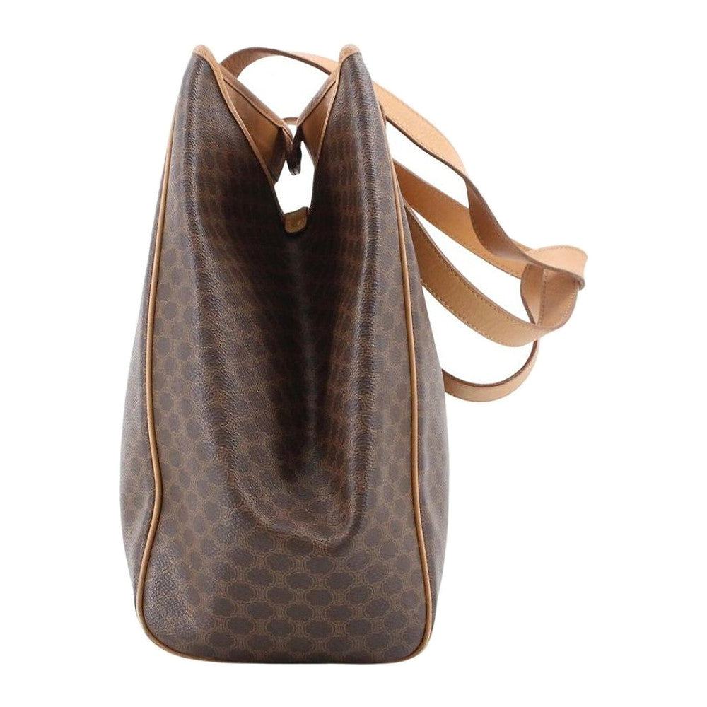 CELINE Brown Macadam Shoulder Tote Bag LHQ2428