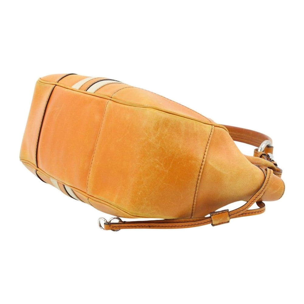 PRADA Paglia Orange Leather Shoulder Bag LHQ2432