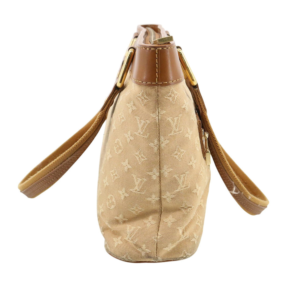 LOUIS VUITTON Monogram Mini Lin Lucille PM Handbag Beige LHQ2523
