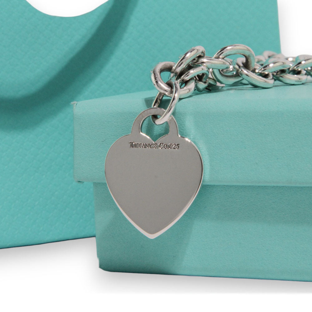 TIFFANY & Co. Heart Tag Silver Bracelet LHQ104