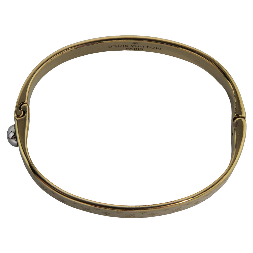 LOUIS VUITTON Nanogram Cuff Pulsera de Oro LHQ32