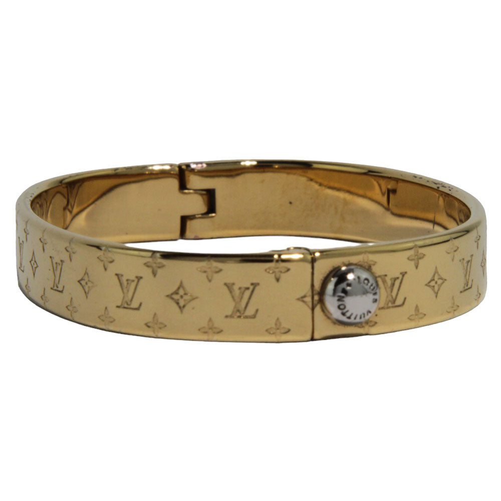 LOUIS VUITTON Nanogramm-Manschette Gold-Armband LHQ32